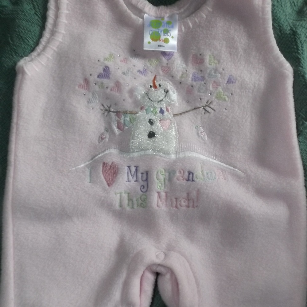 baby girl  I love my grandma snowman outfit 6month